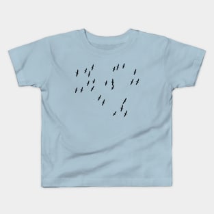 Pelican Crossing Birds Flight Silhouette Kids T-Shirt